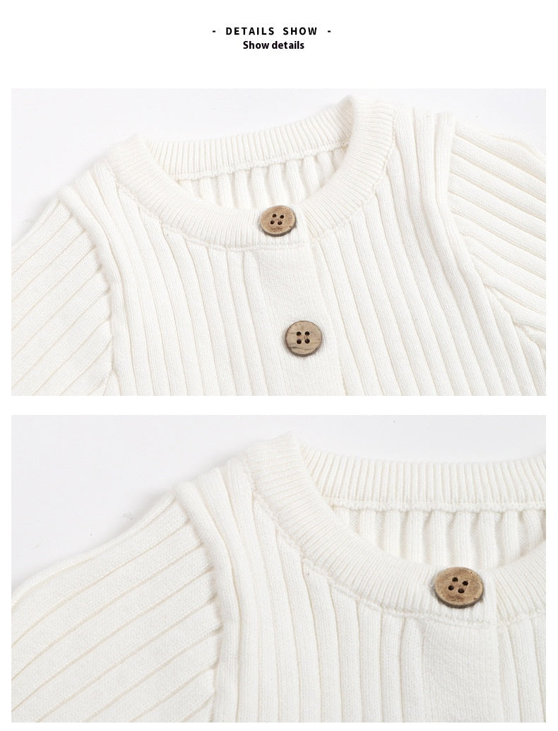 Rompers Knitted Long Sleeved Coat