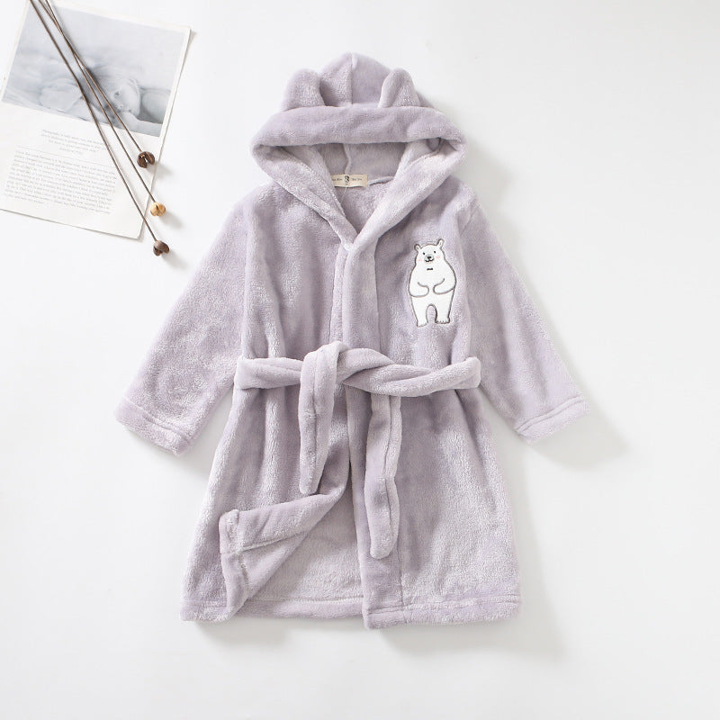 HushCub – Hooded Flannel Robe for Boys