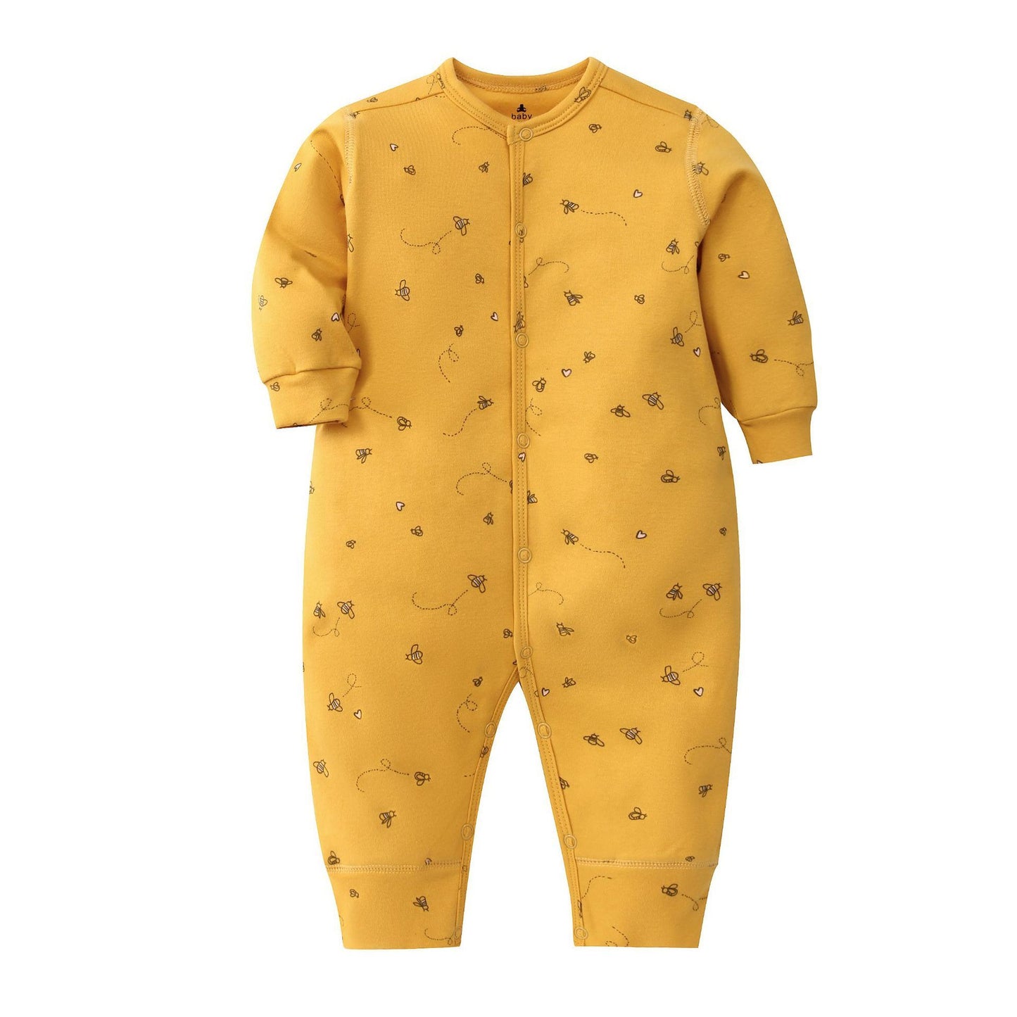 Infants Baby Jumpsuit Long Sleeve Button Romper