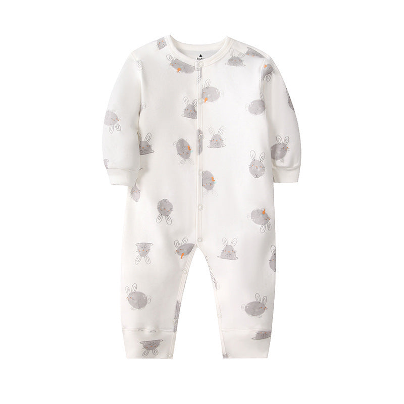 Infants Baby Jumpsuit Long Sleeve Button Romper