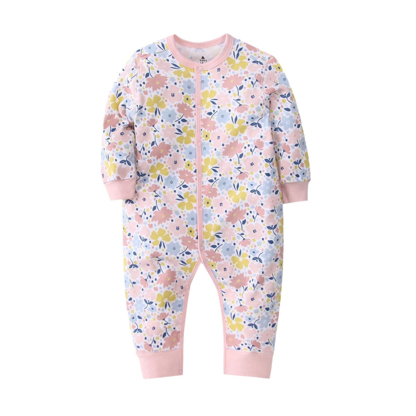 Infants Baby Jumpsuit Long Sleeve Button Romper