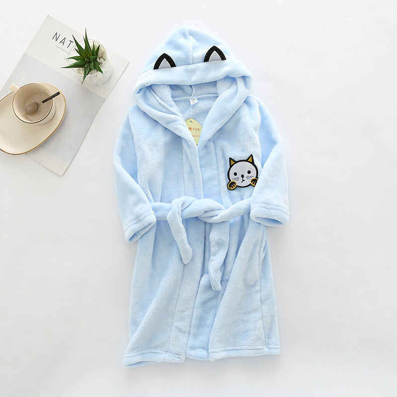 HushCub – Hooded Flannel Robe for Boys