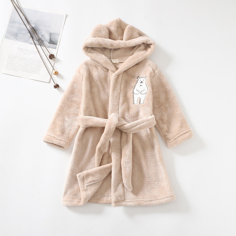 HushCub – Hooded Flannel Robe for Boys