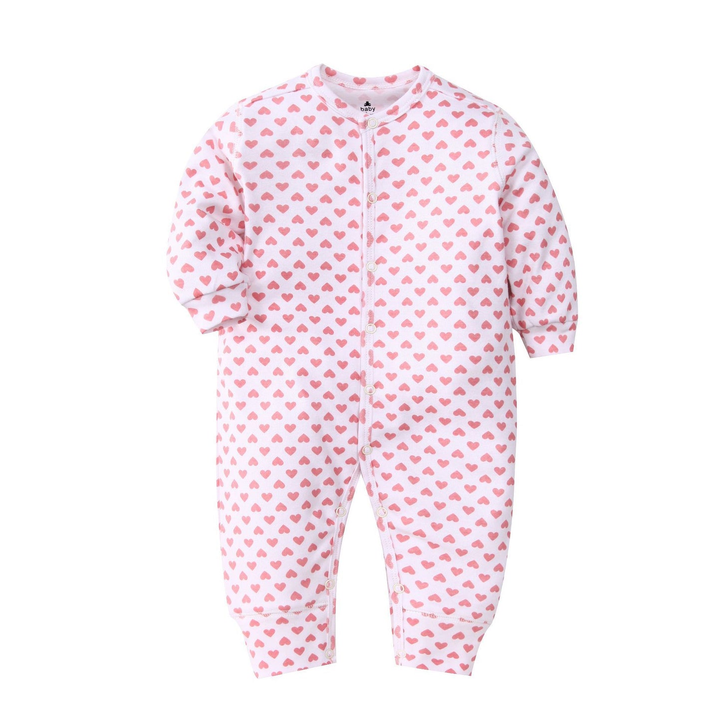 Infants Baby Jumpsuit Long Sleeve Button Romper