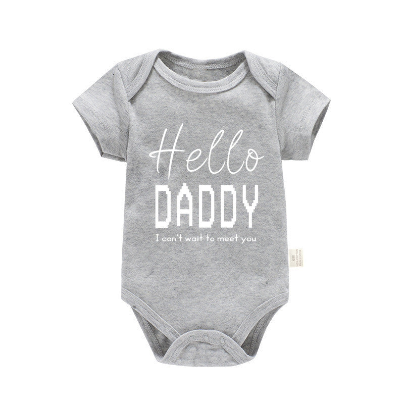 Pure Cotton Baby Triangle Rompers Short Sleeve