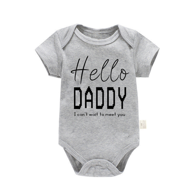 Pure Cotton Baby Triangle Rompers Short Sleeve