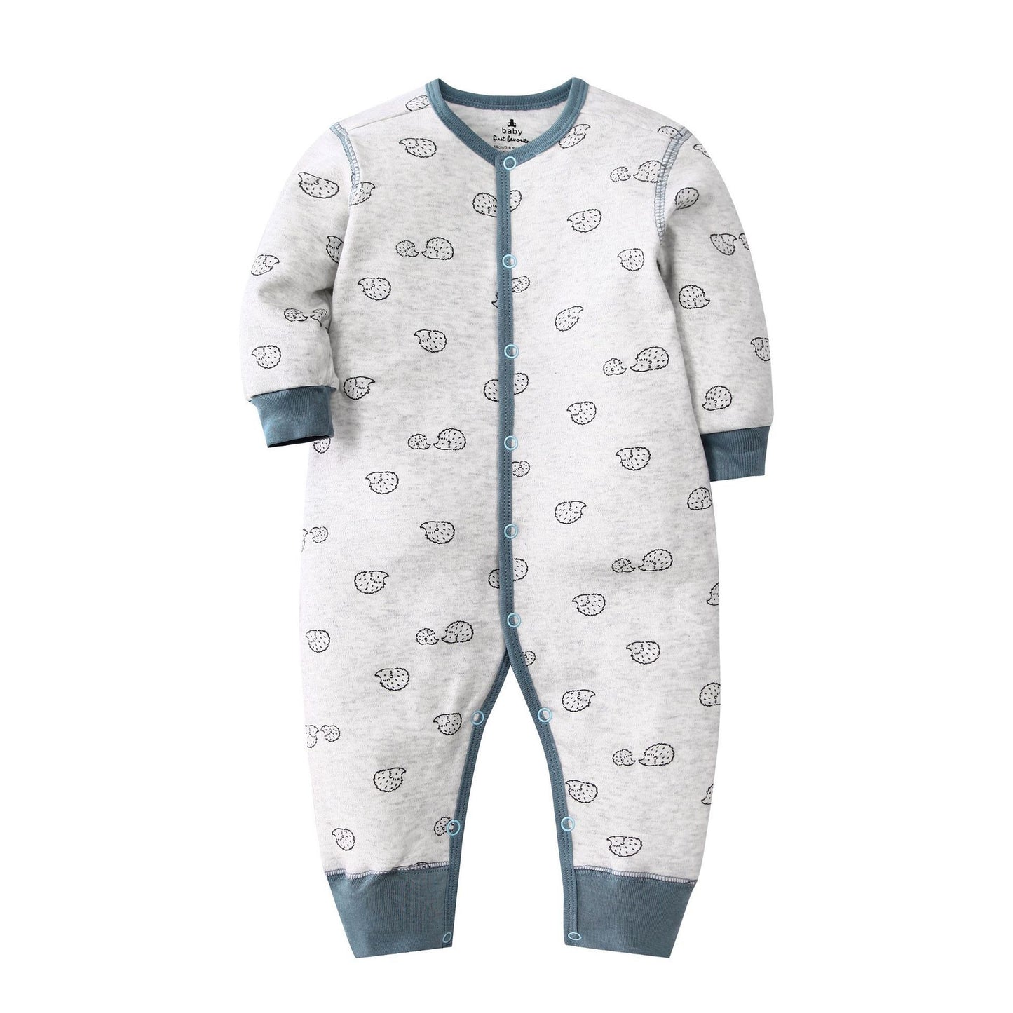 Infants Baby Jumpsuit Long Sleeve Button Romper