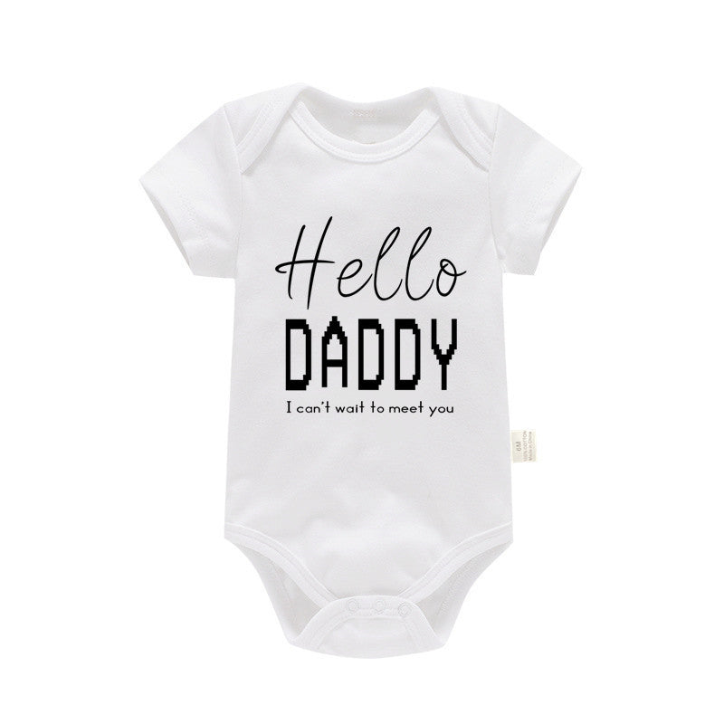 Pure Cotton Baby Triangle Rompers Short Sleeve