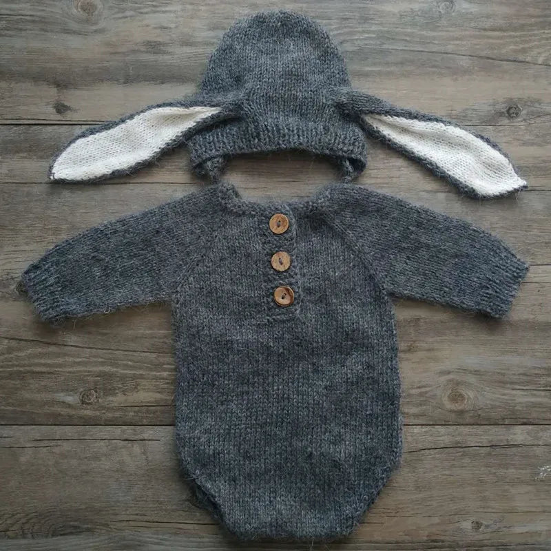 SnuggleBunny Romper – Fuzzy Newborn Photo Prop