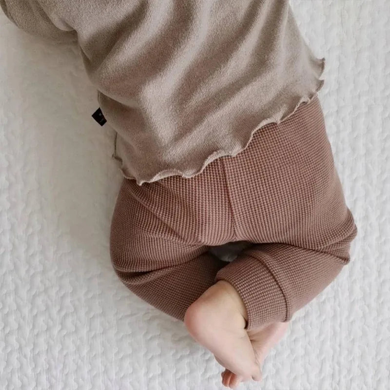 BearNest Pants – Waffle Cotton Baby Harem