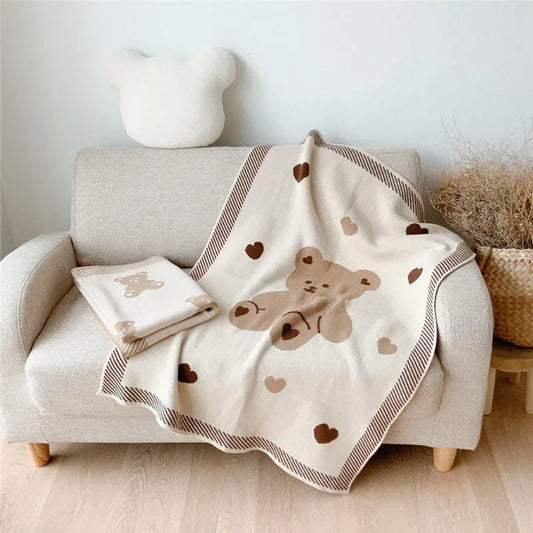 BearHug Knit – Cozy Winter Swaddle Blanket for Babies