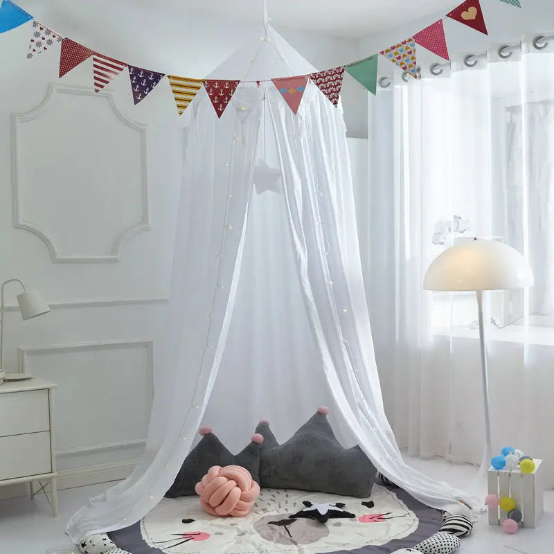 Hung Dome Mosquito Net for Baby Children Crib Bed Tent Girls Kids Bedding Living Room Decor Corner Canopy Tent