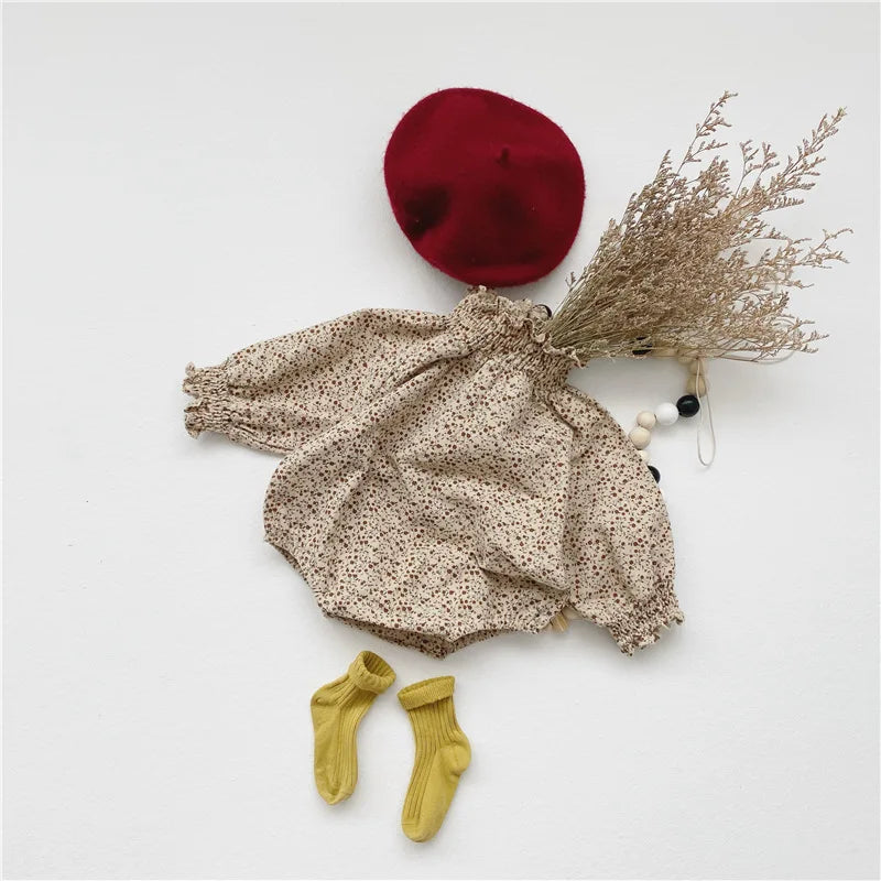 BlossiCheck Romper – Sweet Plaid Long Sleeve Onesie