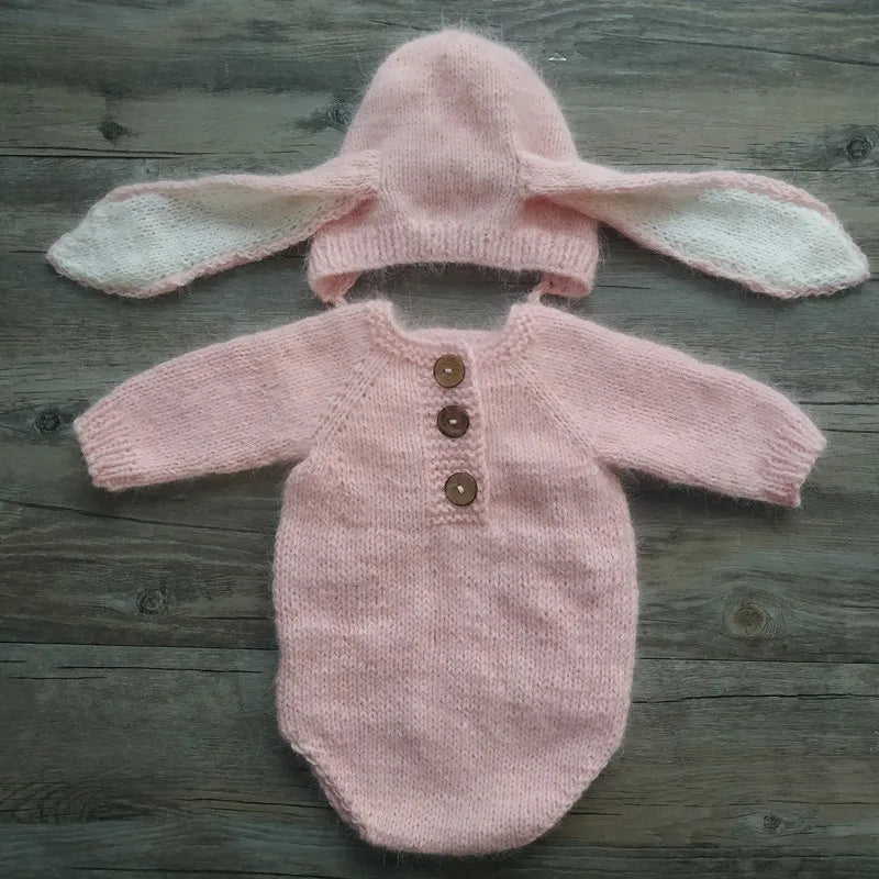 SnuggleBunny Romper – Fuzzy Newborn Photo Prop