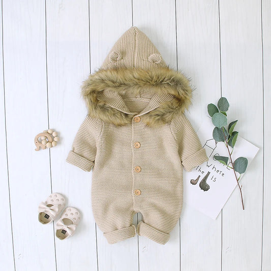 FrostyFriend Toddler Romper – Soft Knit Winter