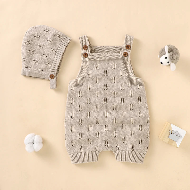 HollowHug – Cotton Baby Playsuit Set