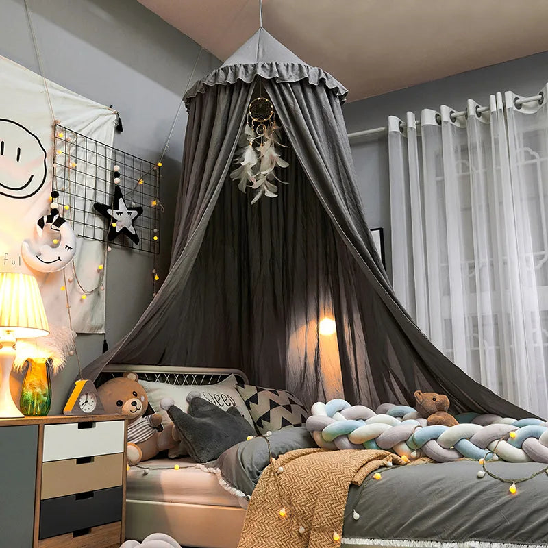 Hung Dome Mosquito Net for Baby Children Crib Bed Tent Girls Kids Bedding Living Room Decor Corner Canopy Tent
