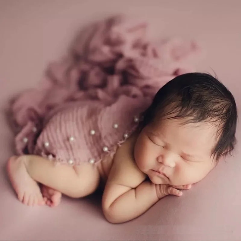 PearlNest Wrap – Large Baby Photography Scarf Prop