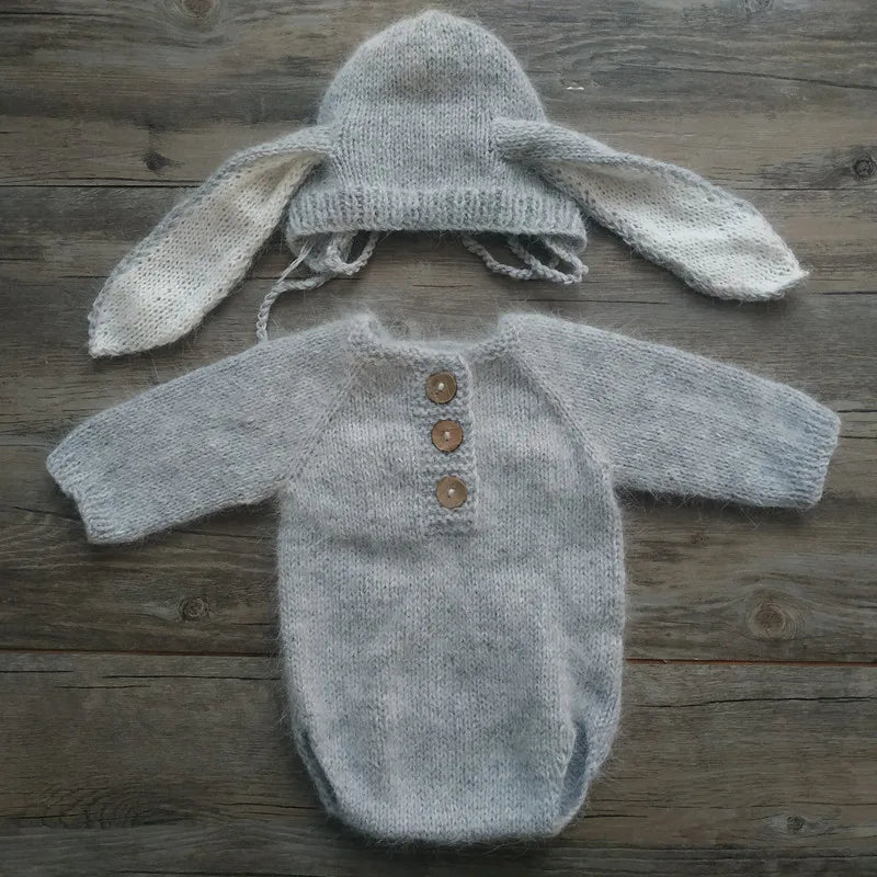 SnuggleBunny Romper – Fuzzy Newborn Photo Prop