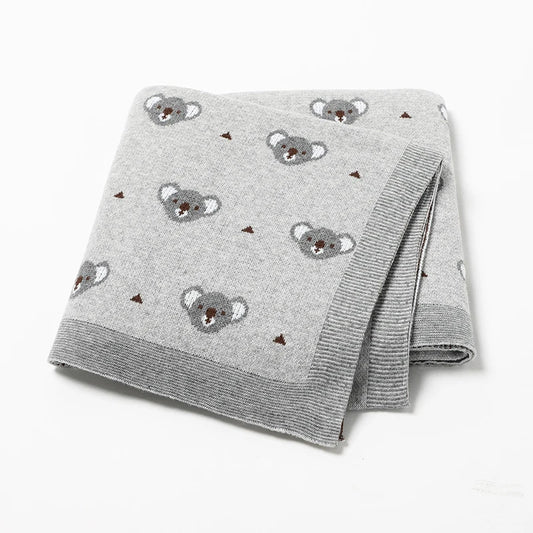 KozyKoala Knit Blanket – Soft Cotton Swaddle for Babies