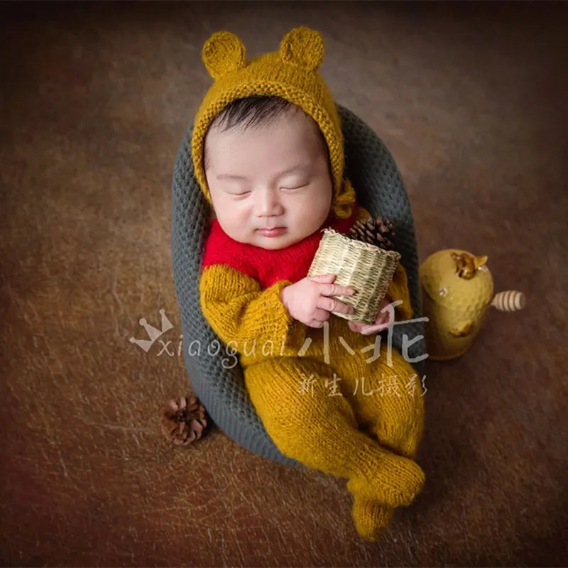 BearHug Set – Mohair Newborn Photo Outfit