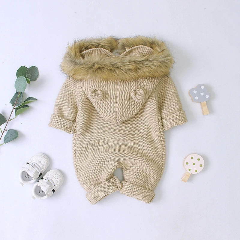 FrostyFriend Toddler Romper – Soft Knit Winter
