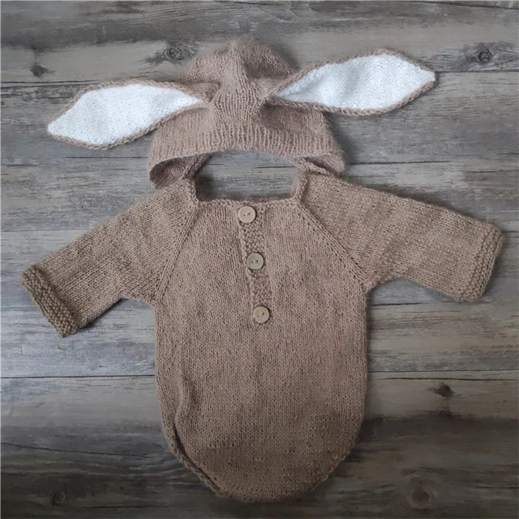 SnuggleBunny Romper – Fuzzy Newborn Photo Prop