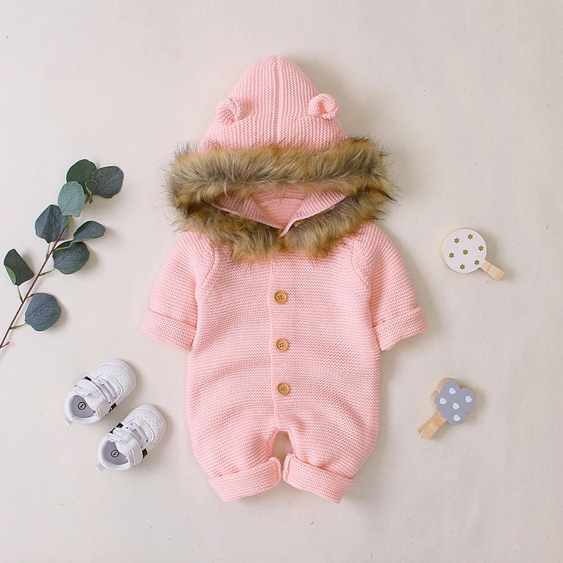 FrostyFriend Toddler Romper – Soft Knit Winter