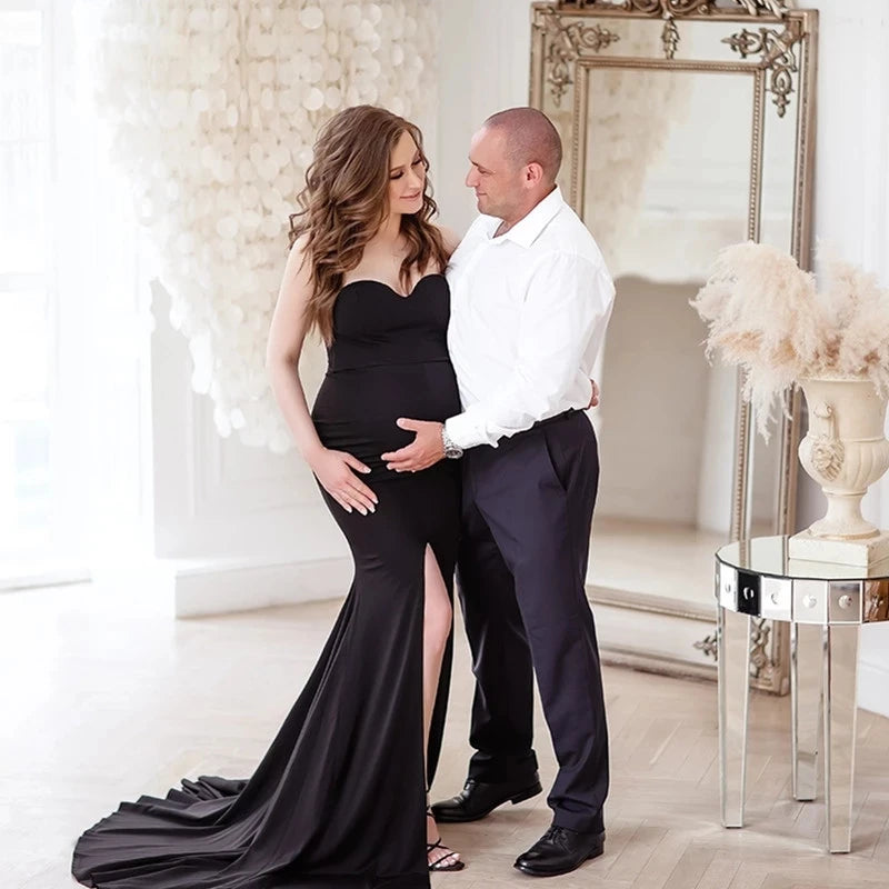 BareBliss – Split Front Cotton Maternity Gown