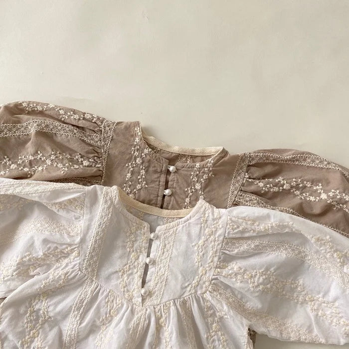 EmbroiBloom Bodysuit – Autumn Cotton Jumpsuit