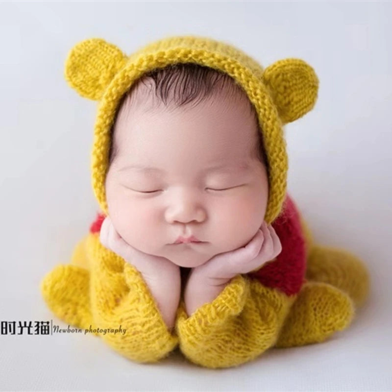 BearHug Set – Mohair Newborn Photo Outfit