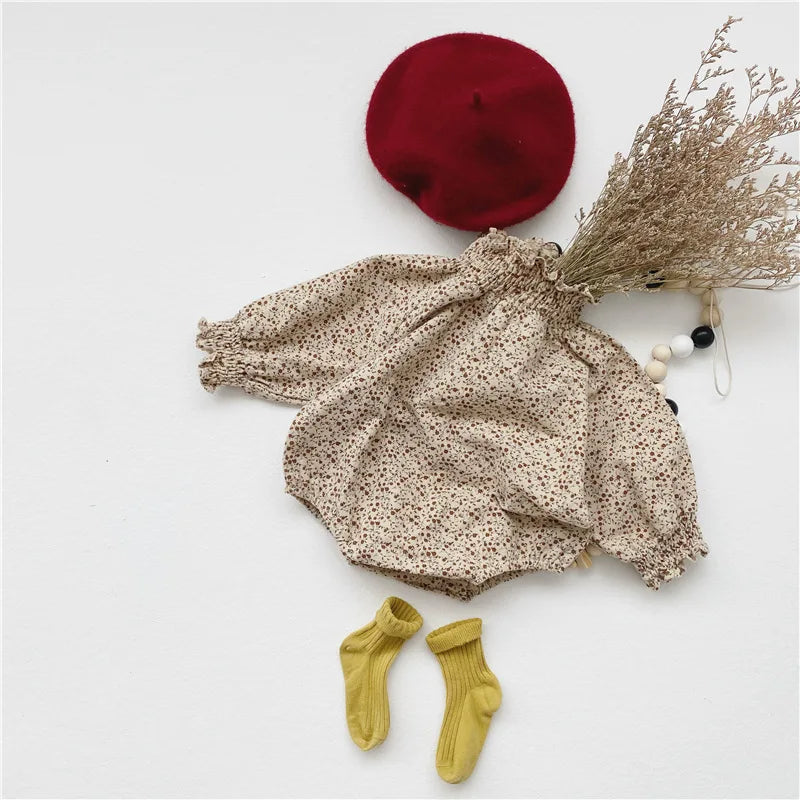 BlossiCheck Romper – Sweet Plaid Long Sleeve Onesie