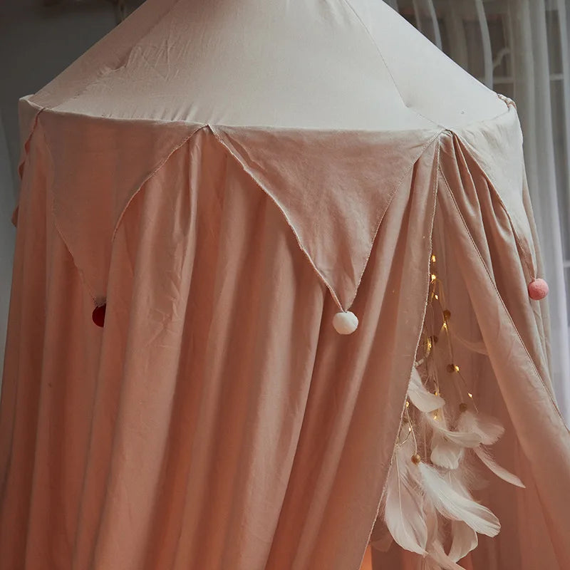 Hung Dome Mosquito Net for Baby Children Crib Bed Tent Girls Kids Bedding Living Room Decor Corner Canopy Tent