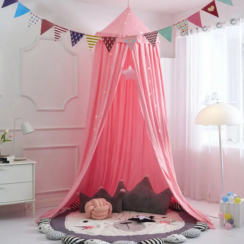 Hung Dome Mosquito Net for Baby Children Crib Bed Tent Girls Kids Bedding Living Room Decor Corner Canopy Tent