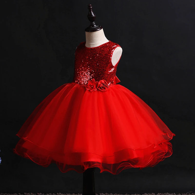 GlimmerBelle Dress – Sequined Party Gown for Girls