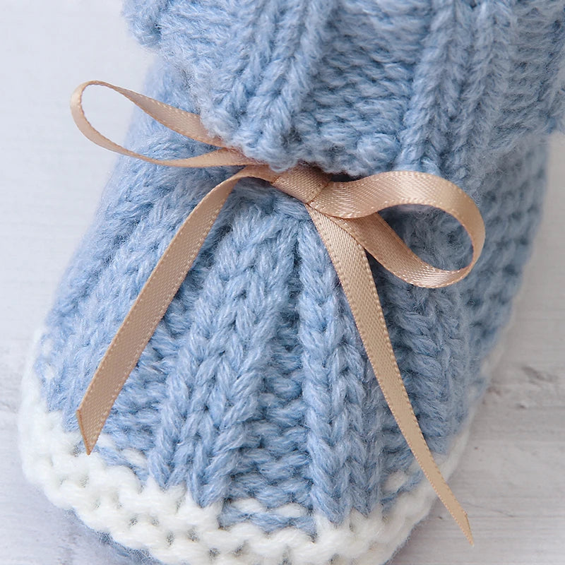 FlutterStep Knit Boots – Cozy Butterfly Knot Slip-Ons