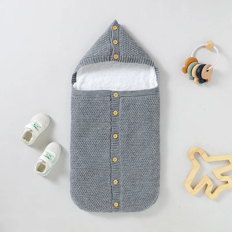WarmHug Toddler Sleep Sack – Solid Knit Newborn Swaddle