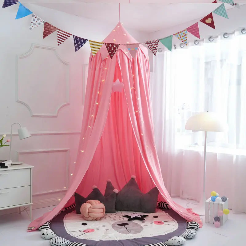 Hung Dome Mosquito Net for Baby Children Crib Bed Tent Girls Kids Bedding Living Room Decor Corner Canopy Tent