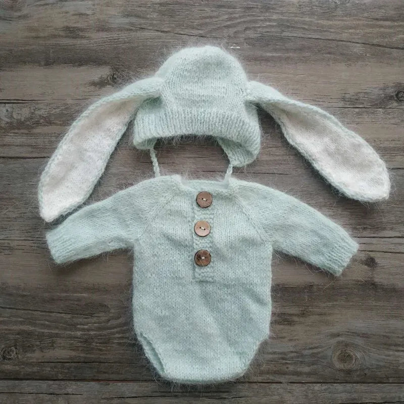 SnuggleBunny Romper – Fuzzy Newborn Photo Prop