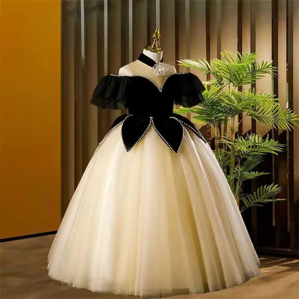 PetalCrown – Fluffy 3D Flower Princess Gown for Weddings