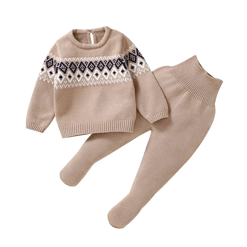 StripeSnug – Knit Sweater & Pants Set