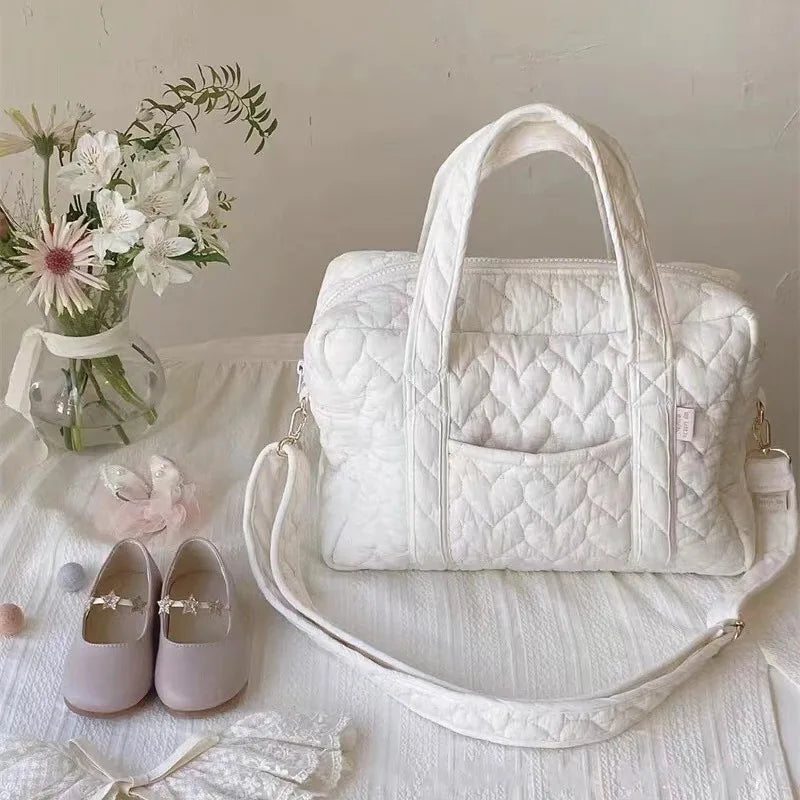 Cotton Quilted Baby Diaper Bag Lage Travel Maternity Pack Women Messenger Multi Functional Handbags