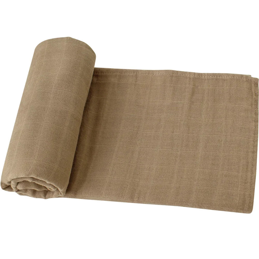 Organic Cotton Acacia Yellow Set Newborn Muslin Wrap Baby Bed Muslin swaddle