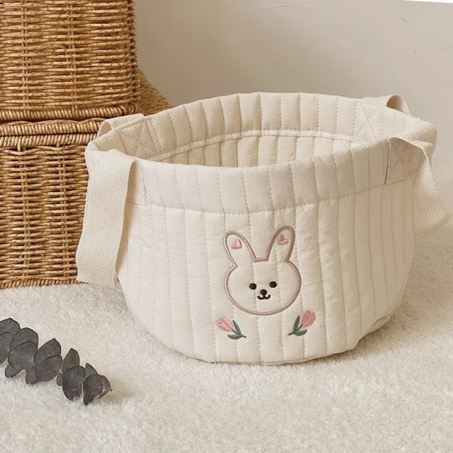 CubbieCart – Bear Embroidered Diaper Caddy & Maternity Organizer