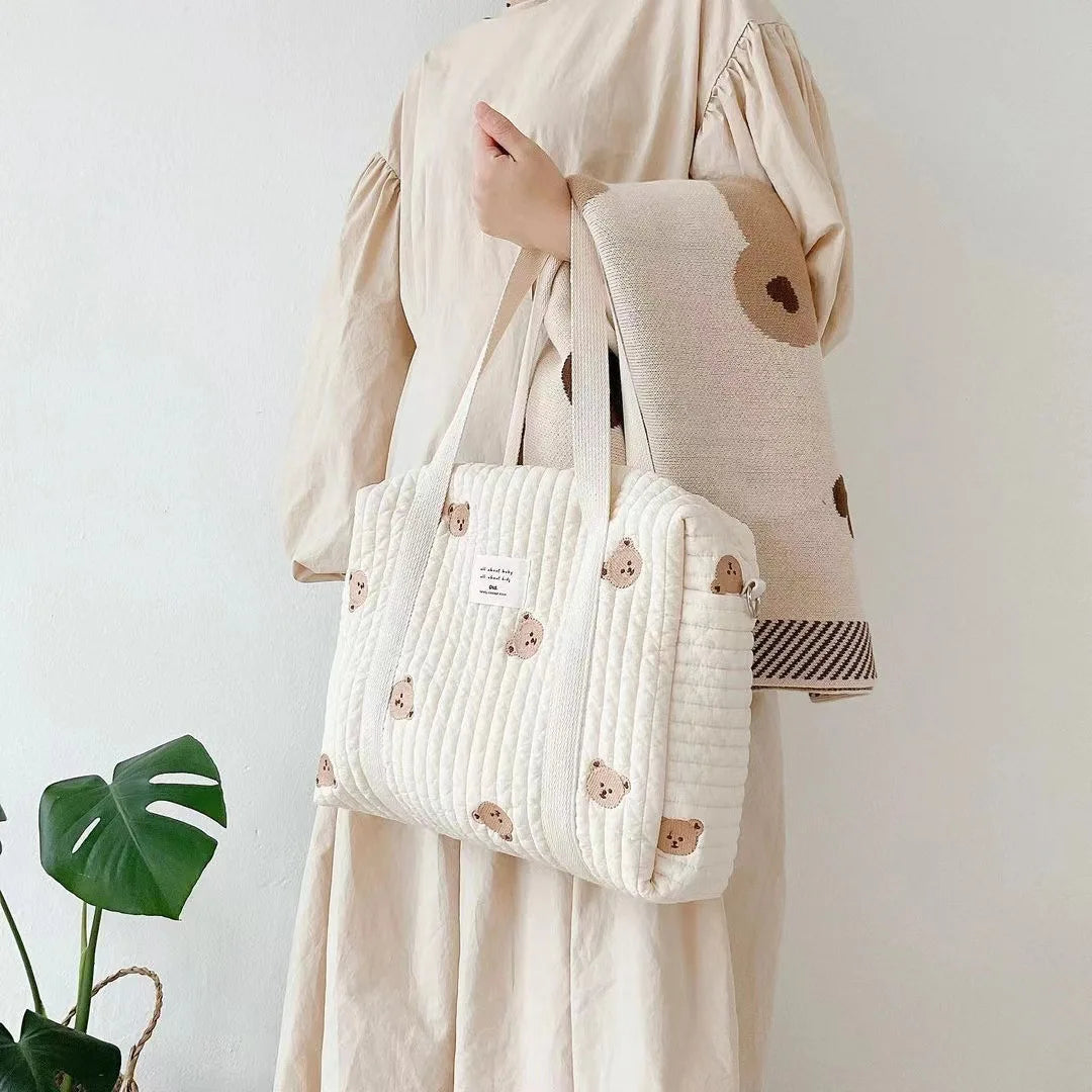 QuiltNest – Quilted Maternity & Diaper Tote for Moms