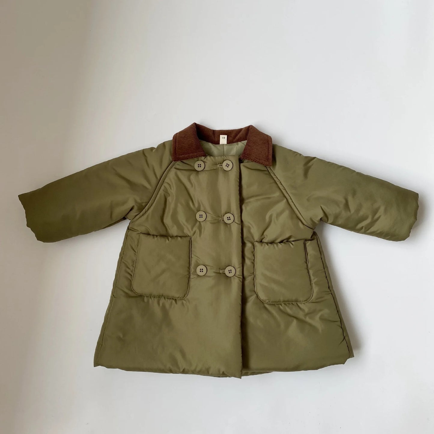 VelvaHug Coat – Boys Corduroy Padded Winterwear