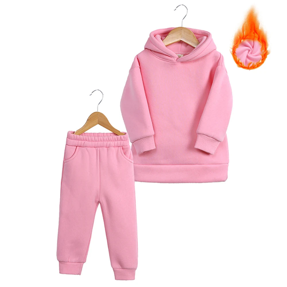 CozyNest Fleece Hoodie Set – Warm Winter Tracksuit