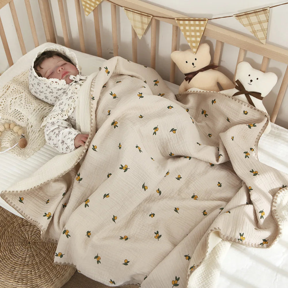 SnuggleLayers – 4-Layer Muslin Baby Blanket