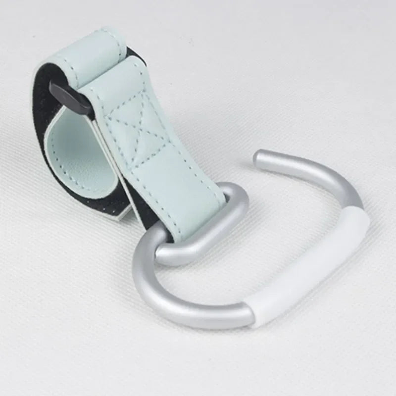 LoopLatch – 360° Leather Swivel Hooks for Strollers & Bags