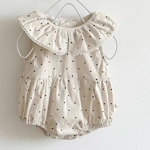 LullaMesh Romper – Soft Cotton & Mesh Baby Girl Jumpsuit